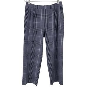 A NEW DAY Plaid Wide Leg High Waist Pleated Trouser Career Pants Purple Size 12